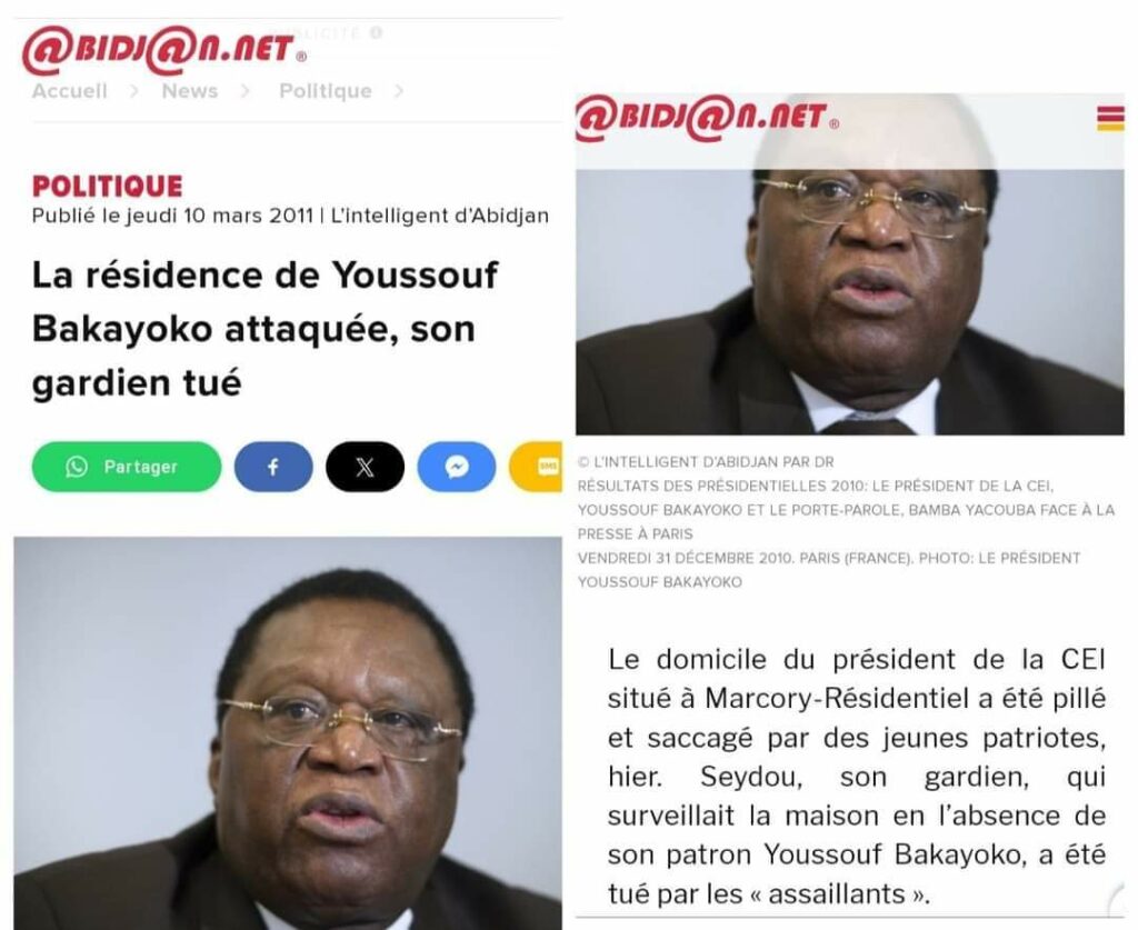 Article : Youssouf Bakayoko : la vérité sur l&rsquo;assassinat de son domestique